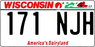 WI license plate 171NJH