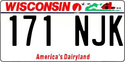 WI license plate 171NJK