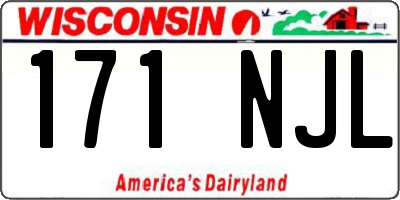WI license plate 171NJL
