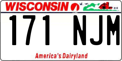 WI license plate 171NJM