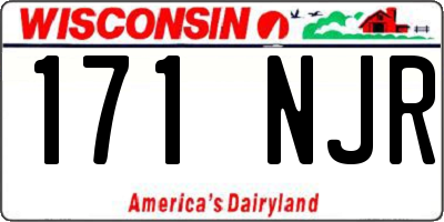 WI license plate 171NJR