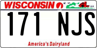 WI license plate 171NJS