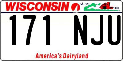 WI license plate 171NJU