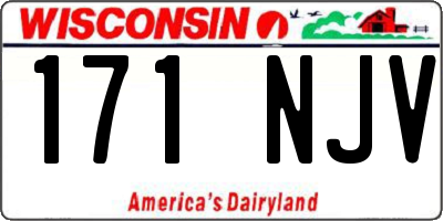 WI license plate 171NJV