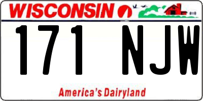 WI license plate 171NJW