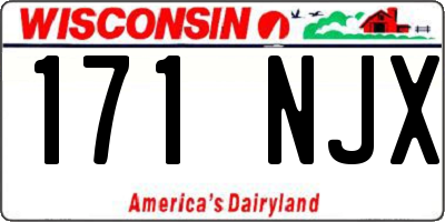 WI license plate 171NJX