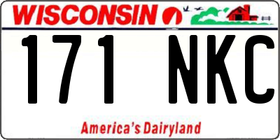 WI license plate 171NKC