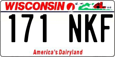 WI license plate 171NKF