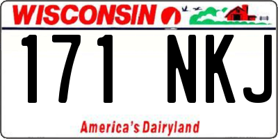 WI license plate 171NKJ