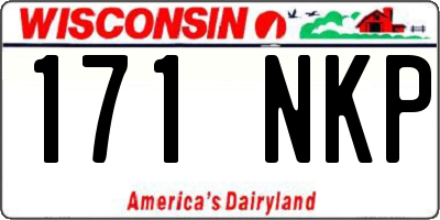 WI license plate 171NKP