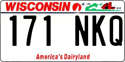 WI license plate 171NKQ