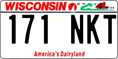 WI license plate 171NKT