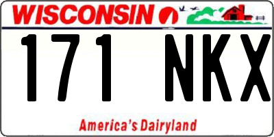 WI license plate 171NKX