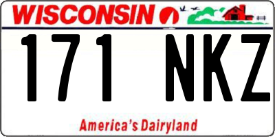 WI license plate 171NKZ