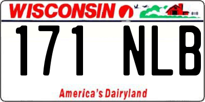 WI license plate 171NLB