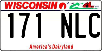 WI license plate 171NLC