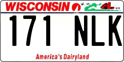 WI license plate 171NLK