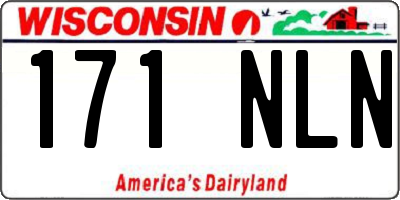 WI license plate 171NLN