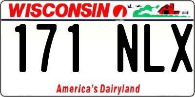 WI license plate 171NLX