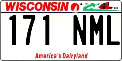 WI license plate 171NML
