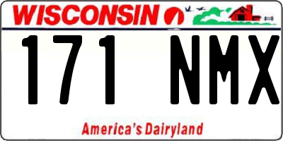 WI license plate 171NMX