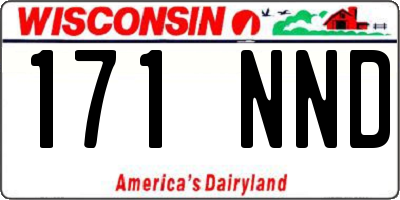 WI license plate 171NND