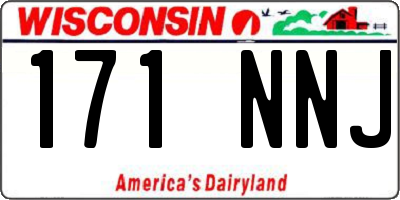 WI license plate 171NNJ