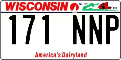WI license plate 171NNP