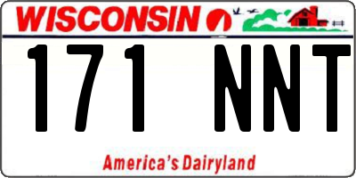 WI license plate 171NNT