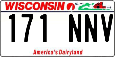 WI license plate 171NNV