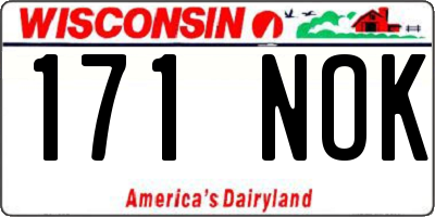 WI license plate 171NOK