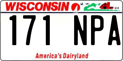 WI license plate 171NPA