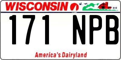 WI license plate 171NPB