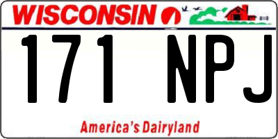 WI license plate 171NPJ