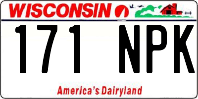 WI license plate 171NPK