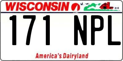 WI license plate 171NPL