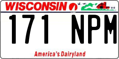 WI license plate 171NPM