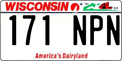 WI license plate 171NPN