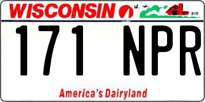 WI license plate 171NPR