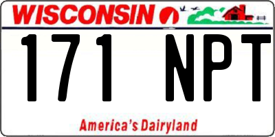 WI license plate 171NPT