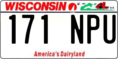 WI license plate 171NPU