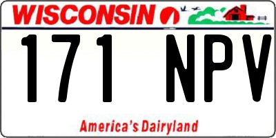 WI license plate 171NPV