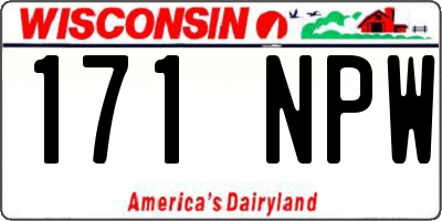 WI license plate 171NPW