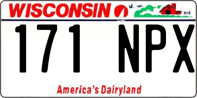 WI license plate 171NPX
