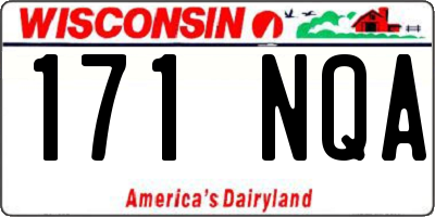 WI license plate 171NQA