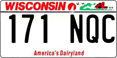 WI license plate 171NQC