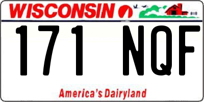 WI license plate 171NQF
