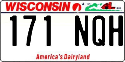 WI license plate 171NQH