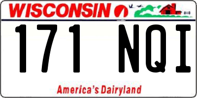 WI license plate 171NQI