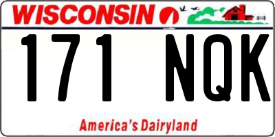 WI license plate 171NQK